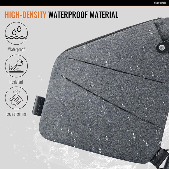 Anti Theft Crossbody Bag, Shoulder Bag Anti-theft Design for Travel, Sport, Work - Picture 6 of 7